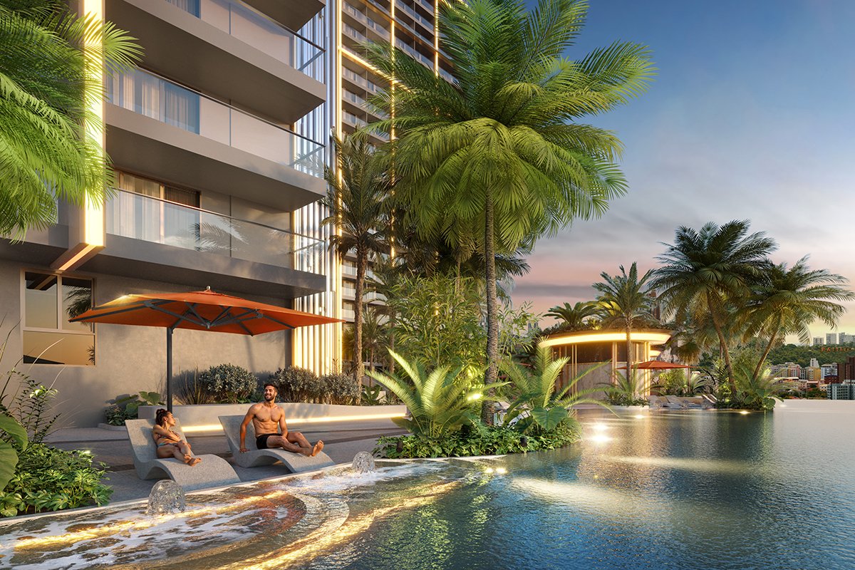 Grand Solaire Noble — poolside relaxation area