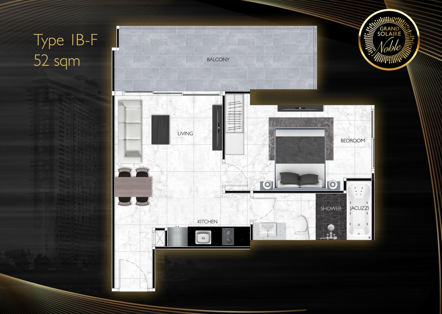 1-Bedroom F
